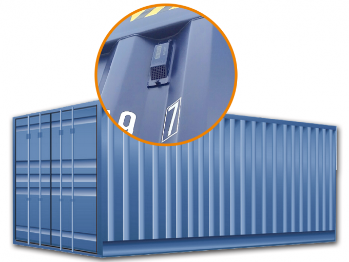 De draadloze 1900Mhz-Drijver van Containergps met 12000mAh-Batterij 1