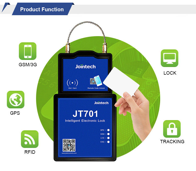 JT701 Electronic Weather Resistant GPS Smart Lock For Container Safety