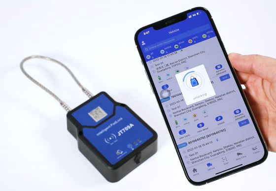 De Vrachtwagenplaats die In real time van de Jointechjt709a Container Slim GPS-Slot volgen