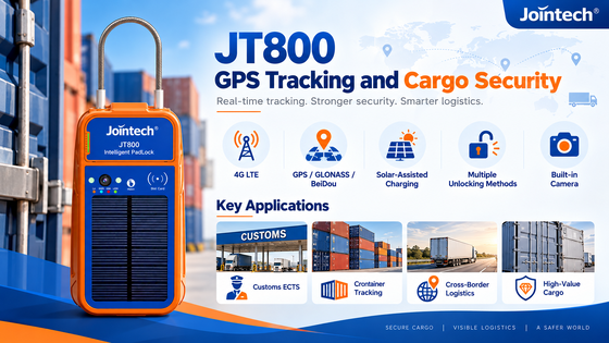 JT800 4G GPS elektronisch slot voor het volgen van containers en vrachtbeveiliging